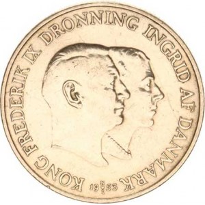 Dánsko, Frederik IX.(1947-1972), 2 Kroner 1953 N S - Grónsko KM 844 Ag 800 15,00 g