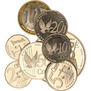 Dánsko, Margarethe II.(1972-), Mincovní sada 2002 - EURO Coin, všechny nominály v Ag 925/1000