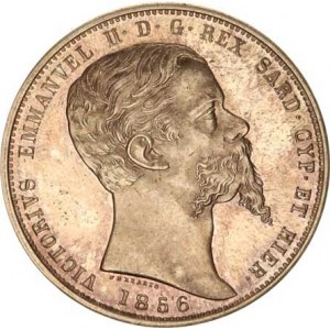 Itálie-Sardinie, Vittorio Emanuele II.(1849-1878), 5 Lire 1856 B jako Cr. 124,2 zn. COPIA Ag 23,