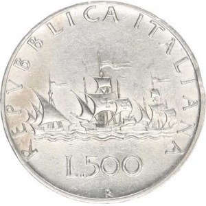 Itálie, 500 Lire 1961 R KM 98 Ag 835 11,00 g, škr.
