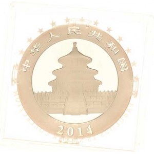 Čínská lidová republika, 10 Yuan 2014 - Panda / Chrám KM UC 204 Ag 999