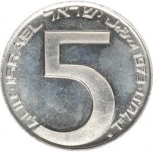 Israel, 5 Lirot 5734 /1973 AD/ - Babylonská lampa KM 75,1 Ag 500