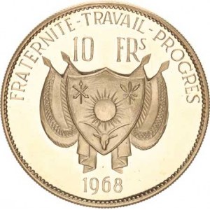 Niger, 10 Francs 1968 - lev KM 8,1 Ag 900 20,00 g
