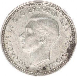Austrálie, George VI. (1936-1952), 3 Pence 1943 D KM 37, skvr.