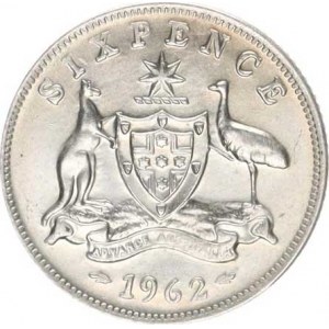 Austrálie, Alžběta II. (1952-), 6 Pence 1962