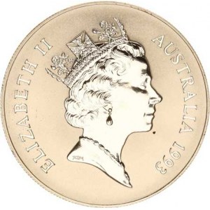 Austrálie, Alžběta II. (1952-), 1 Dollar 1993 C - Klokan KM 211.2 Ag 999 31,57 g