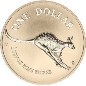 Austrálie, Alžběta II. (1952-), 1 Dollar 1994 C - Klokan KM 263.1 Ag 999 31.635 g