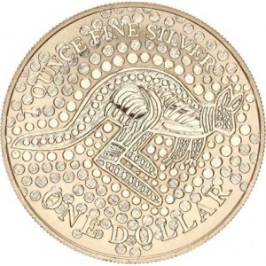 Austrálie, Alžběta II. (1952-), 1 Dollar = 1 Oz 2001 - Klokan KM 590 R