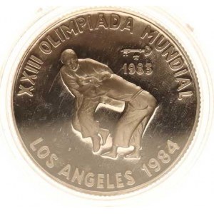 Kuba, 5 Pesos 1983 - OH Los Angeles, judo KM 115 (5000 ks !)