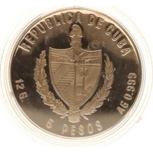 Kuba, 5 Pesos 1983 - OH Los Angeles, judo KM 115 (5000 ks !)
