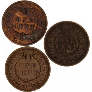 U.S.A., 1 Cent 1901, 1904, 1907 3 ks