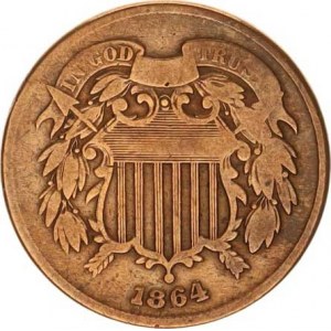U.S.A., 2 Cents 1864 KM 94 R