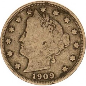 U.S.A., 5 Cents 1909, tém.