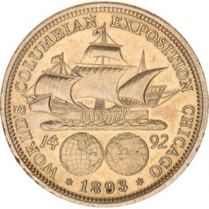 U.S.A., 1/2 Dollar 1893 - Kolumbova výstava