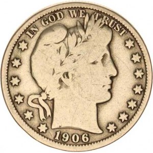 U.S.A., 1/2 Dollar 1906 D R