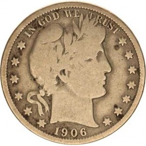 U.S.A., 1/2 Dollar 1906 O R