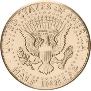 U.S.A., 1/2 Dollar 1964 - Kennedy (multikolor. portrét !)