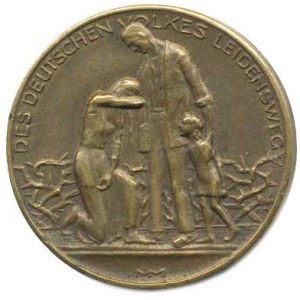 Německo, Medaile na drahotu a utrpení lidu, žena s dítětem / Tabulka cen z