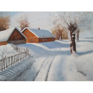 Andrzej Kielar, Wiejska droga zimą, 2021