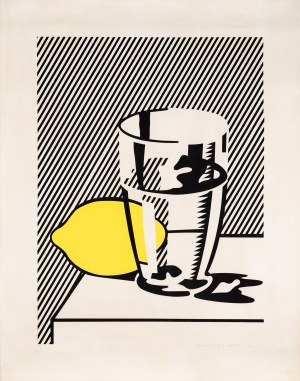 Roy Lichtenstein, Untitled (Still life with lemon and glass), 1974
