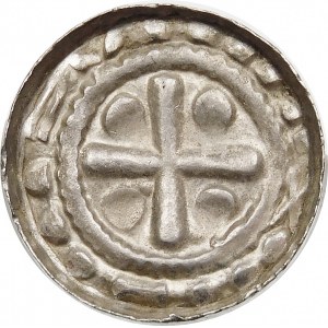 Poland, Zbigniew (eldest son of Wladyslaw Herman)?, Cross denarius 11th/17th century.