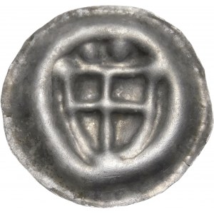 Teutonic Order, Brakteat - Shield with cross 1st issue - balls