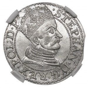 Stefan Batory, Penny 1579, Gdaňsk - hvězda - nádherný