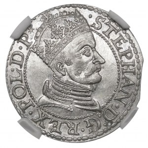 Stefan Batory, Penny 1579, Danzig - Stern - exquisit