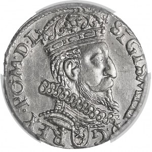 Zygmunt III Waza, Trojak 1602, Kraków – 2 w lustrzanym odbiciu