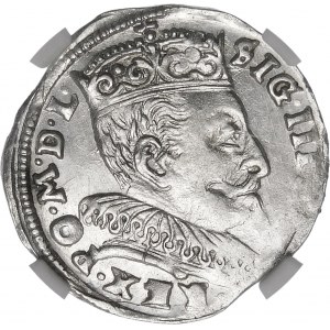 Zygmunt III Waza, Trojak 1594, Wilno – Chalecki dzieli datę – kropki