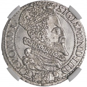 Sigismund III Vasa, Sixpence 1599, Malbork - large head - rare and exquisite
