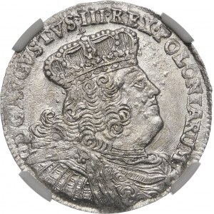August III Sas, Ort 1754 EC, Lipsko - široké poprsie