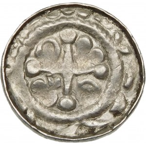 Cross denarius 11th century, CNP type V - pearl cross