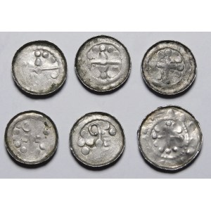 Cross denarius 11th century, CNP type V and VII - set (item 6).