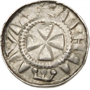 Kreuzdenar 11. Jahrhundert, CNP Typ V - Perlenkreuz - schön