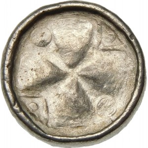Denar krzyżowy XI w., CNP typ VII – pastorał w lewo