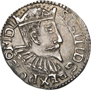 Sigismund III. Vasa, Trojak 1595, Bydgoszcz - schmalere Büste - Punkt, FS