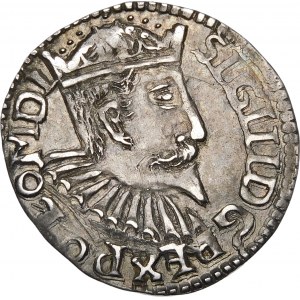 Zygmunt III Waza, Trojak 1595, Bydgoszcz – węższe popiersie – kropka, FS