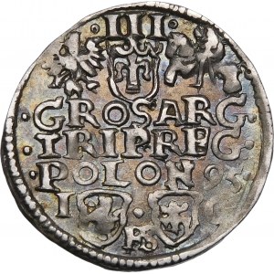 Sigismund III. Vasa, Trojak 1595, Bydgoszcz - schmalere Büste - Punkt, FS