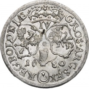 Jan III Sobieski, Sechster Bube 1680 TLB/C, Krakau - IV - selten und exquisit