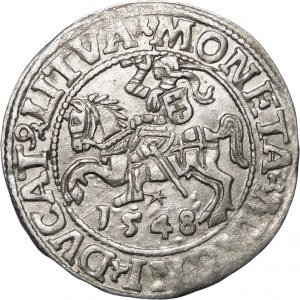 Sigismund II Augustus, Halbpfennig 1548, Wilna - Arabisch 1, LI/LITVA