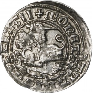 Sigismund I. der Alte, Halber Pfennig 1511, Vilnius - destrukt