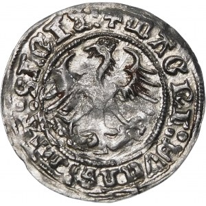 Sigismund I. der Alte, Halber Pfennig 1511, Vilnius - destrukt