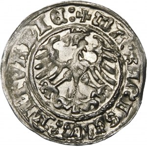 Sigismund I. der Alte, Halber Pfennig 1512, Vilnius - destrukt