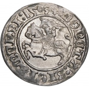 Zikmund I. Starý, půlpenny 1509, Vilnius - Jezdec bez pochvy - raženo - bez nápisu