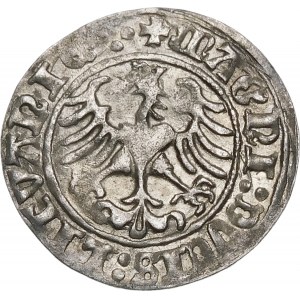 Zikmund I. Starý, půlpenny 1509, Vilnius - Jezdec bez pochvy - raženo - bez nápisu