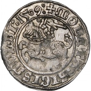 Sigismund I. der Alte, Halbpfennig 1509, Wilna - Herold ohne Scheide - Doppelpunkte