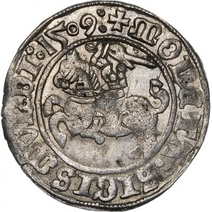 Zikmund I. Starý, půlgroš 1509, Vilnius - Herold bez pochvy - dvojtečky
