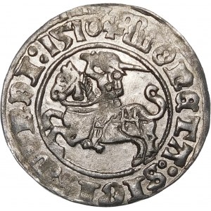 Sigismund I. der Alte, Halbpfennig 1510, Wilna - große Null, Doppelpunkt