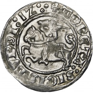 Zikmund I. Starý, půlpenny 1512, Vilnius - tři groše, dvojtečka - vzácné